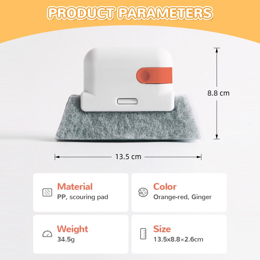 2 In 1 Groove Cleaning Tool Window Frame Door Groove Cleaning Brush Sliding Door Track Cleaning Tools Hand-held Crevice Cleaner