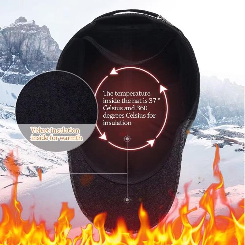 Fashion Middle-aged and Elderly People Winter Thickened for Keep Warmth Baseball Cap Men Leisure Splice Ear Protection Duck Tongue Hat