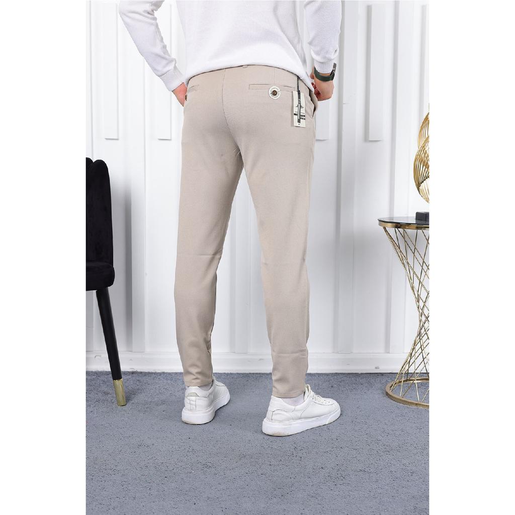 Seasonal Black Slim Fit Lycra Fabric Trousers