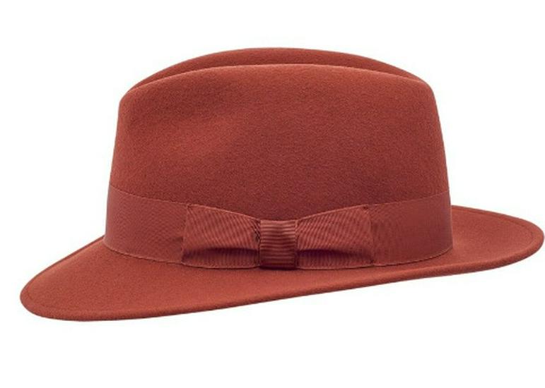 

Men s Wool Denim Fedora with Bow Tie - European & American Style Autumn/Winter Jazz Hat L (58-60cm)