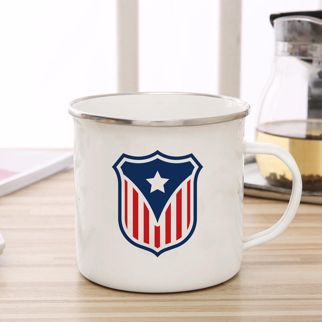American Flag Enamel Cup Coffee Cup Usa Couple Mug Cups for Coffee and Tea Personalized Gift Cupshe Drinkware Mugs Beer Travel