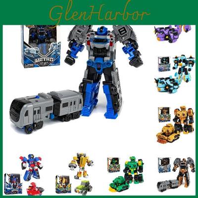 Transforming Car Robot Mech Action Figure Toy Cartoon Collectible With Puzzle Assembly Plastic Material