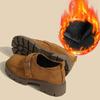 Damen Fleecegefütterte Slipper 2025 Winter Neu Dickbesohlte Wildleder Einzelne Schuhe mit Unsichtbarer Interner Höherlegung für Damen