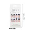 24pcs Stylish Artificial Nail French Stick ons Medium Almond Stick on Nail Full Cover Press on Nail Manicure Nail Art
