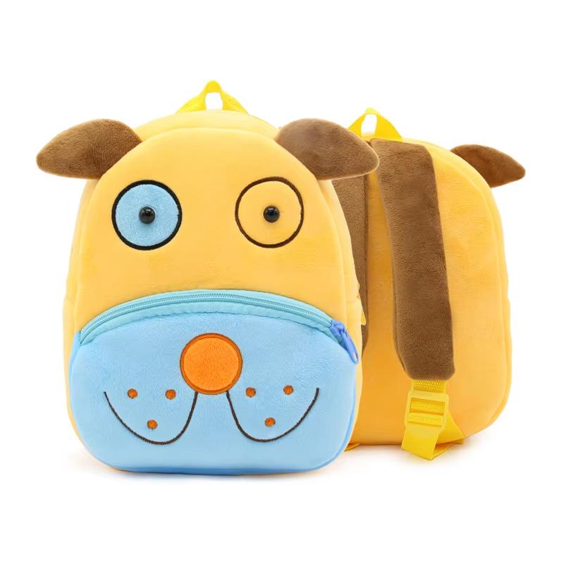 Cute 3D Cartoon Animal Plush Toddler Backpack, Soft Kids Kindergarten Schoolbag Travel Gift Bag for Boys & Girls