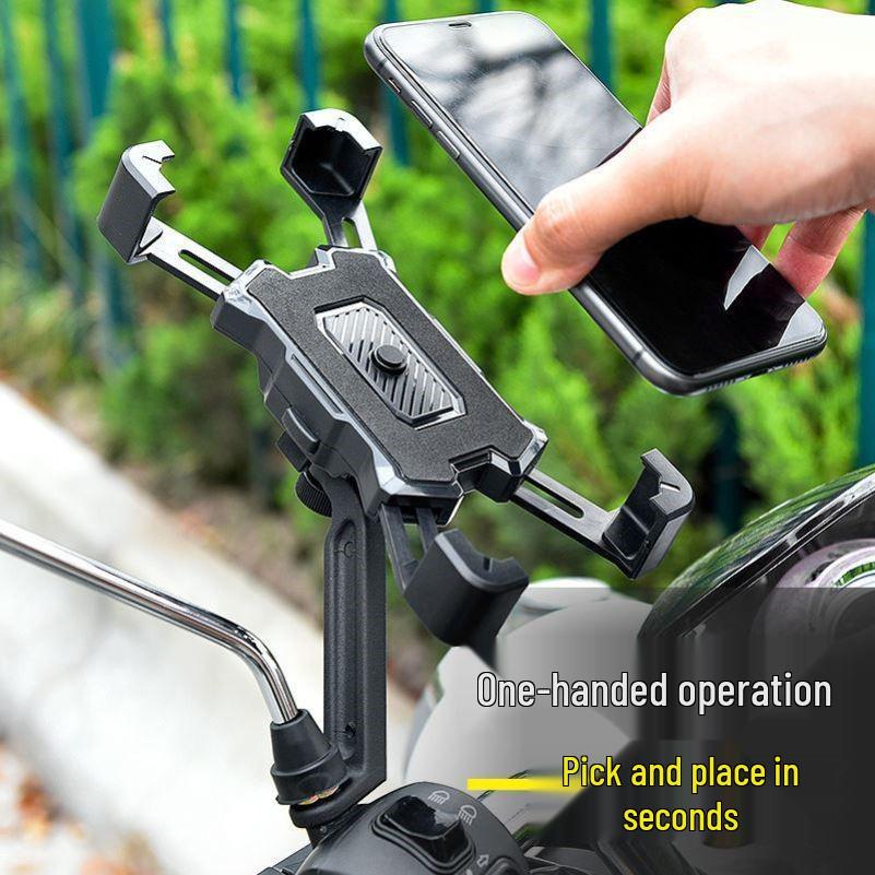 Four-Claw Shockproof Motorcycle Phone Holder for Navigation & Riding