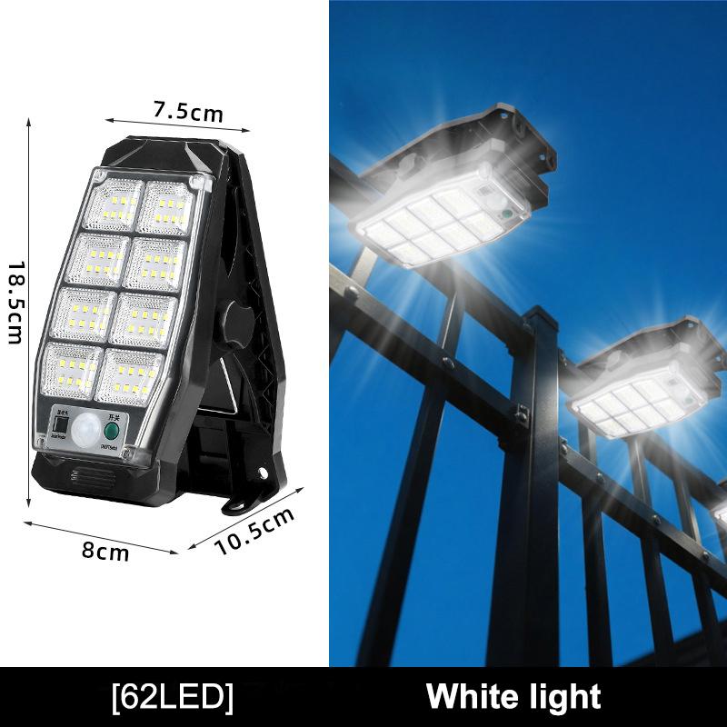 1 Set Solar Powered Garden Lights with Motion Sensor 3 Modes Clip-on Easy Mount for Backyard Lighting