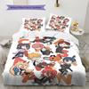 Chainsaw Man Pattern Bedding,Quilt Set Quilt Cover Pillowcase Home Birthday Gift (1 * duvet cover + 2 * pillowcase, without core)