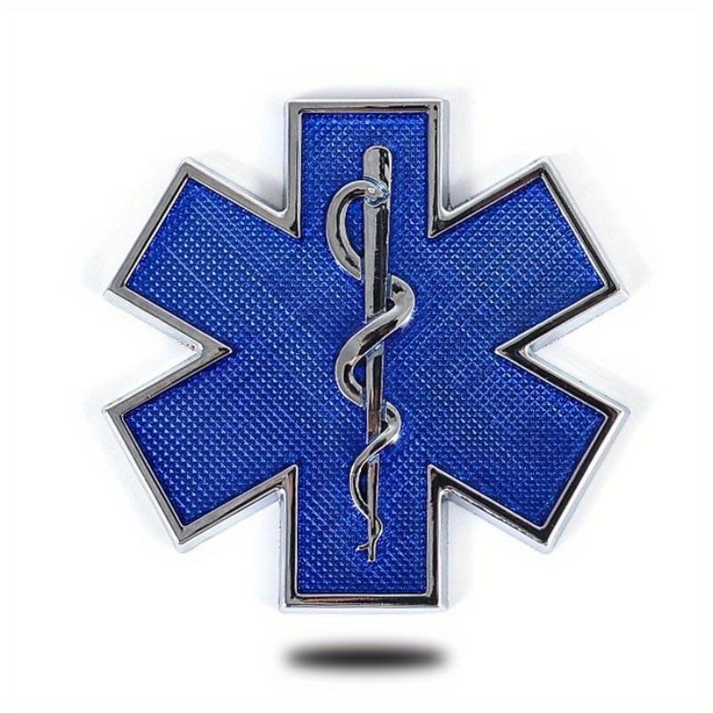 1 шт. Звезда жизни наклейка на автомобиль синяя аварийная машина скорой помощи логотип автомобиль персонализированная модификация металлическая наклейка для украшения царапин синий