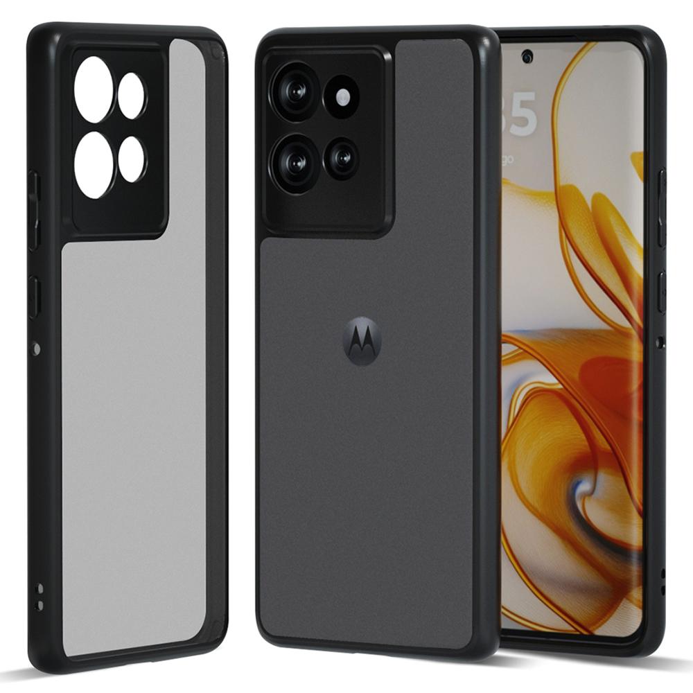 

IBMRS For Motorola Edge 50 5G Case TPU+PC Heavy Duty Shockproof Phone Cover Camera Protection Matte Black