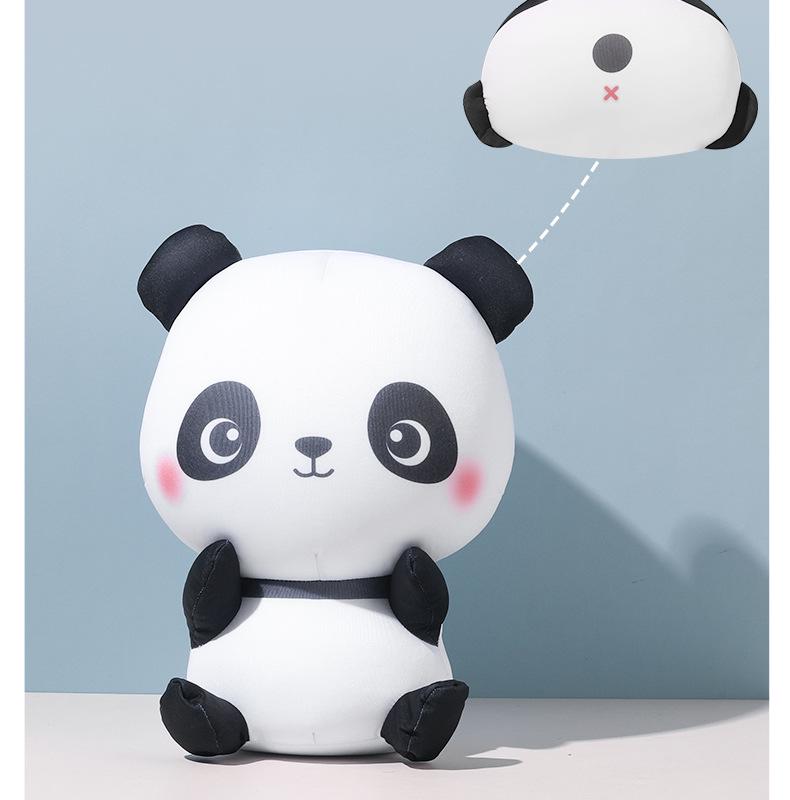 Cartoon Panda Multi-Function U-Shaped Travel Neck Pillow & Plush Doll