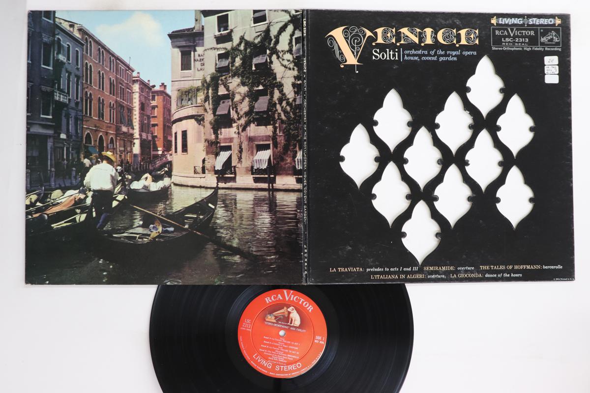 

LP Record GEORG SOLTI, ORCHESTRA OF THE ROYAL - Venice / Verdi / Rossini / Offenbac LSC2313 RCA VICTOR 1959 US Classical Used