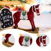 Christmas Horse Figurine Home Accent Decoration for Table Shelf Entrance