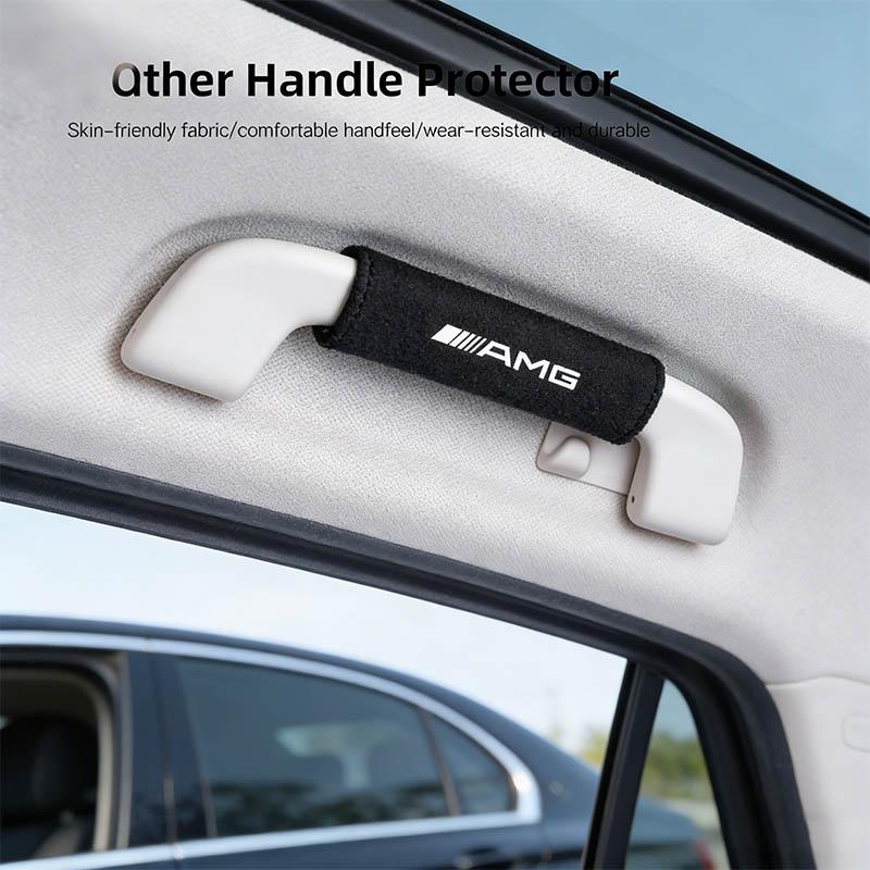 1 pcs Fluff Car Roof Door Handle Protector Car Armrest Cover For Mercedes Benz AMG W203 W206 W220 W204 W205 W211 W212 W201 W168. EB2