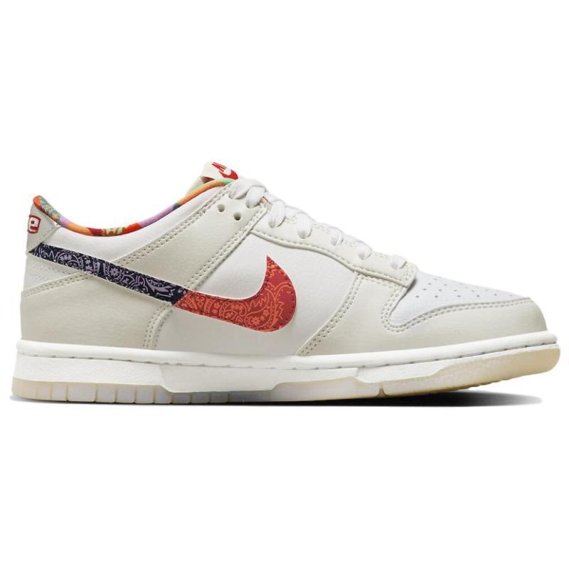 Nike Dunk Low White Multi-Color Paisley GS Sneakers FN8913-141