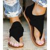 Women Summer Clip-Toe Shoes Zipper Comfy Sandals Flats Lady Casual Beach Sandals