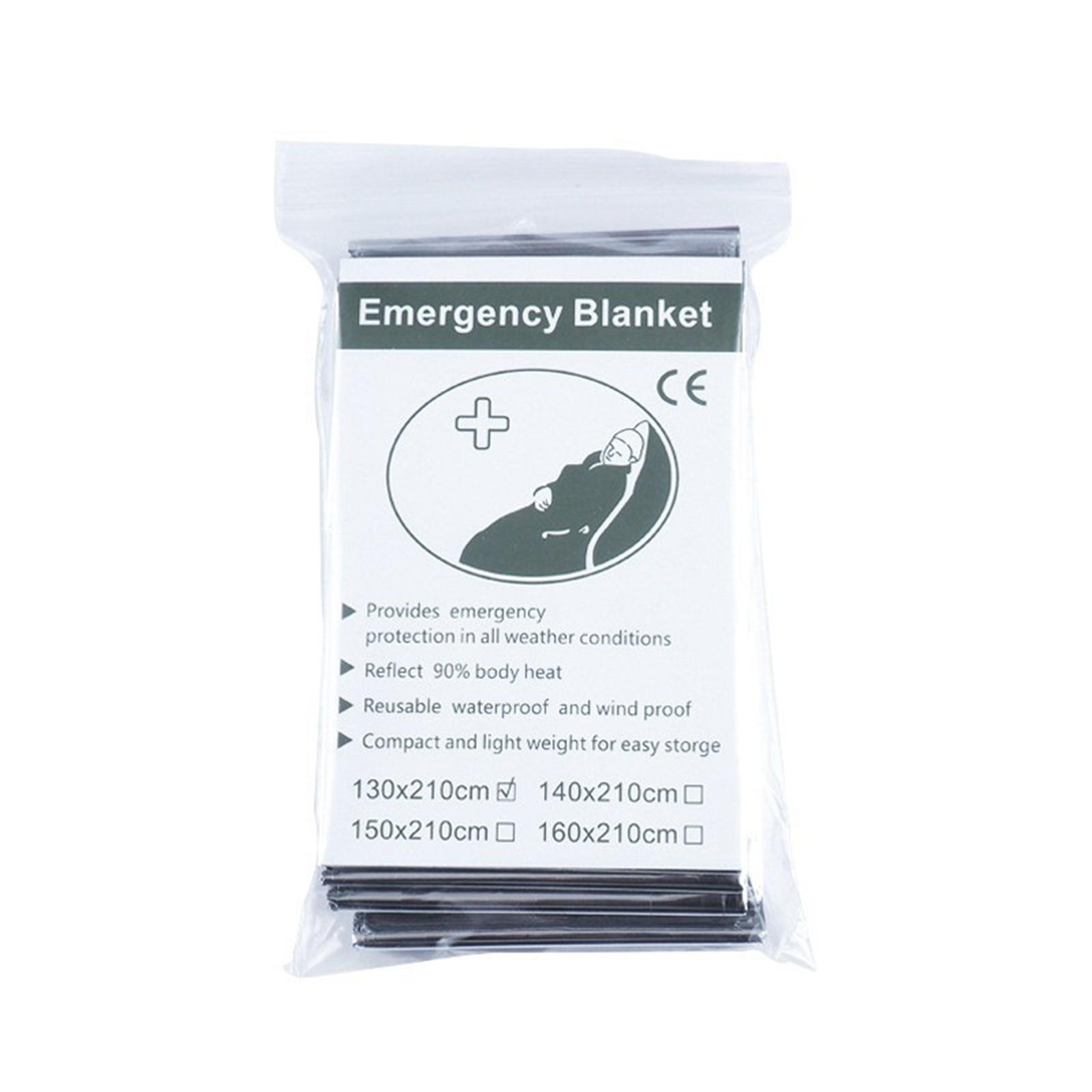 Outdoor Emergency Blanket Portable Insulation Cold- Aluminum Foil Reflective Mountaineering Tourism One Size