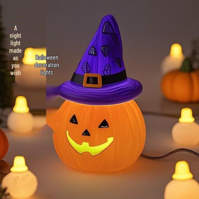 

Handmade Halloween Pumpkin Lantern Night Light for Kids