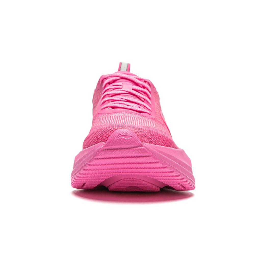 Li Ning Cushioning Slip Resistant Abrasion Resistant Lightweight Rebound Low Top Casual Running Shoes Women's Pink ARHU006-4