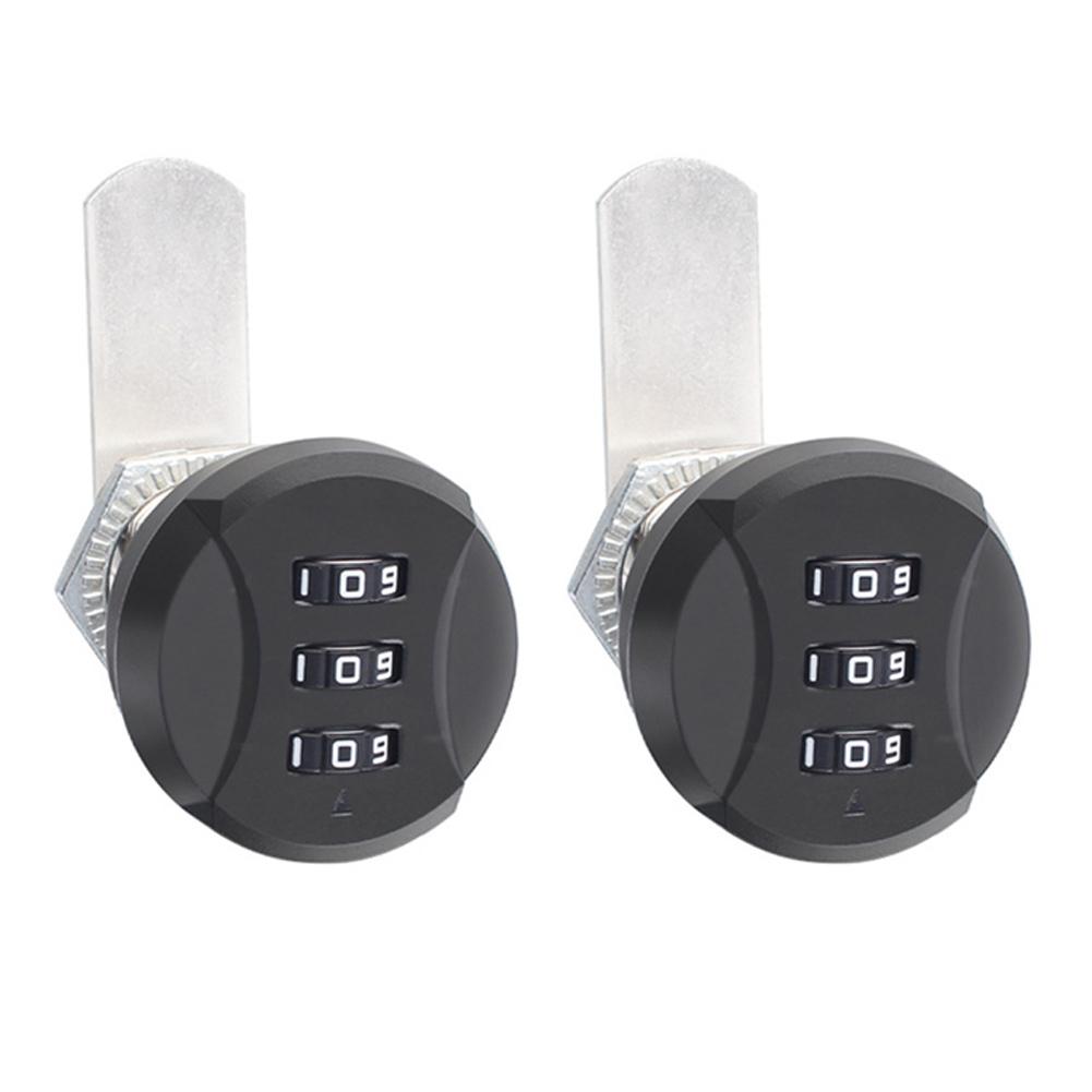 

Adjustable Zinc Alloy Combination Cam Lock 3 Digit Password Lock for Cabinets Drawers Mailboxes with Thread Length Options чорний