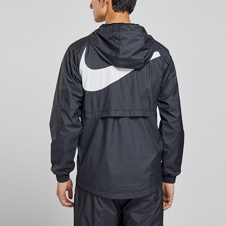 Nike FC. Herren Woven Kapuzenjacke mit durchgehendem Reißverschluss Atmungsaktive Fußball Sportjacke Schwarz CD6771-011