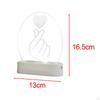 Sign Light Heart LED Lamp Decorative Bedside Night PVC Material Unique Design Suitable