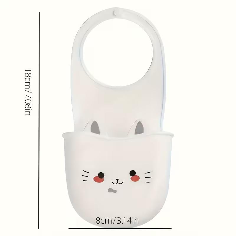 

1pc Cute Cat Silicone Faucet Holder - Sponge Storage Rack with Drainage Holes, Space Saver for Bathroom & Kitchen белый