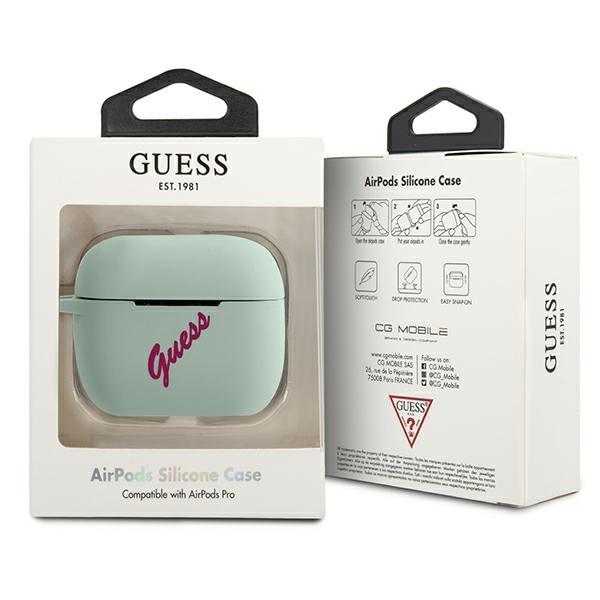 Guess Guacaplsvsbf Airpods Pro Cover Niebieski Fuksja/Blue Fuschia Silicone Vintage