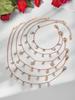 European & American Fashion DIY Multi-Accessory Set: Small 8-Shaped Flower with Full Rhinestones & 5A Zircon Necklace and Bracelet Combination