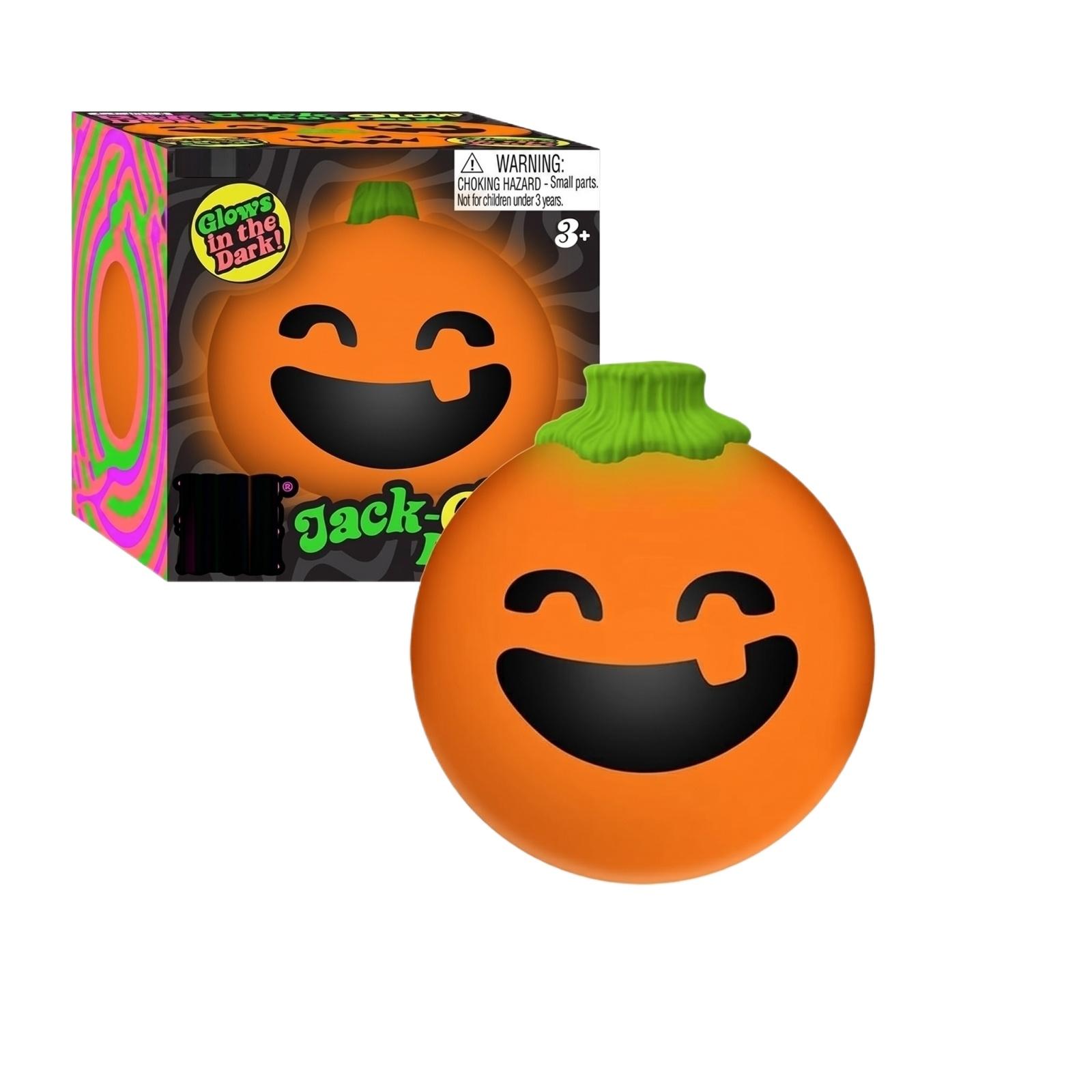 

Halloween Pumpkin Stress Ball Toy Glow in the Dark Squishy Squeeze Ball for Kids and Adults Sensory Relief and Focus Aid One Size