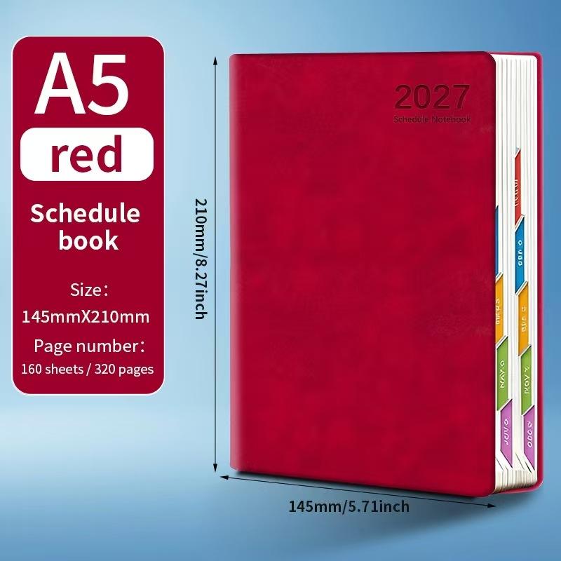 2027 Cross-border Diary English Calendar Notebook Daily Plan Efficiency Gift Logo Printing Minimalist Unbound (as the picture,None&No specifications)