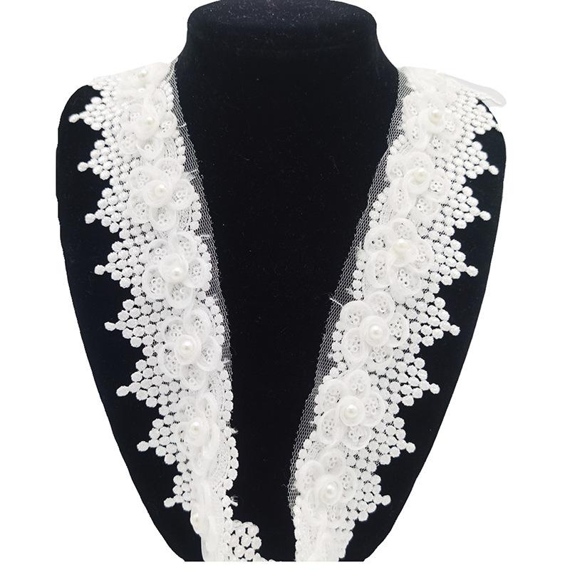 Polyester Light White Barcode Lace Sun Beads Flower Beads Clothing Accessories Diy Creative Accessories Decals