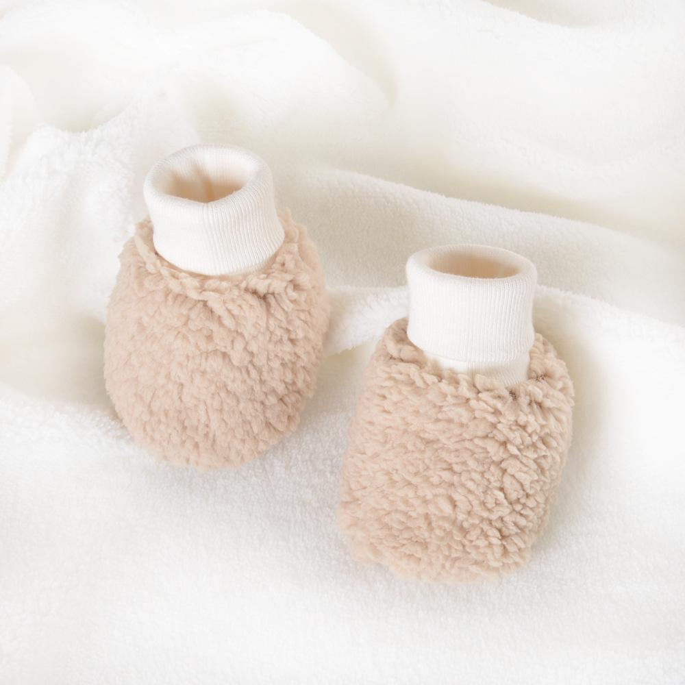 Sonbahar Kış Kalınlaştırılmış Flanel Bebek Yürümeye Başlayan Çocuk Ayakkabıları - Kaymaz Yumuşak Taban, Sıcak Yüksek Bilekli Çoraplar