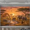 1Pcs African Savannah Sunset Animals Lion Zebra Decoration Background Wildlife Backdrop Decorations For Photo Studio Booth Party