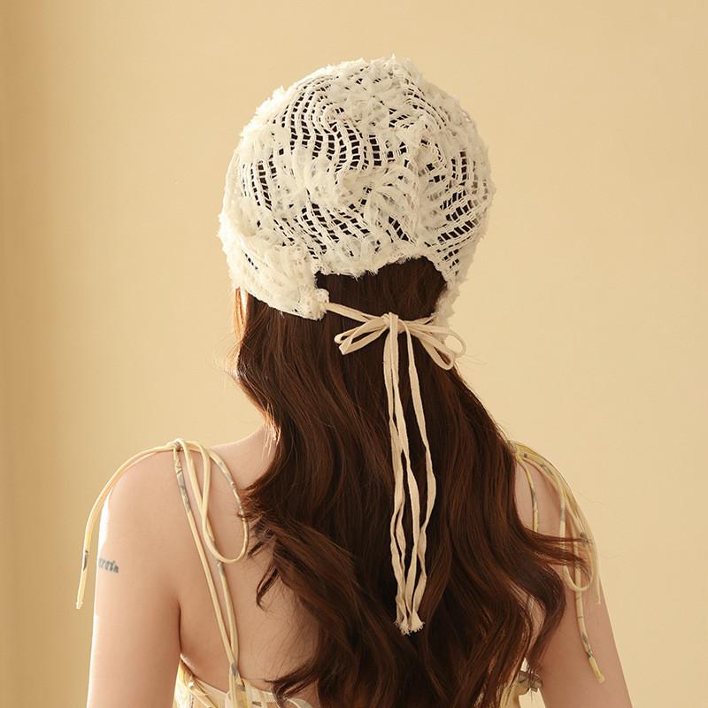 Flower Solid Color Knitting Versatile Unisex Alphabet Fall Winter Hat Outdoor