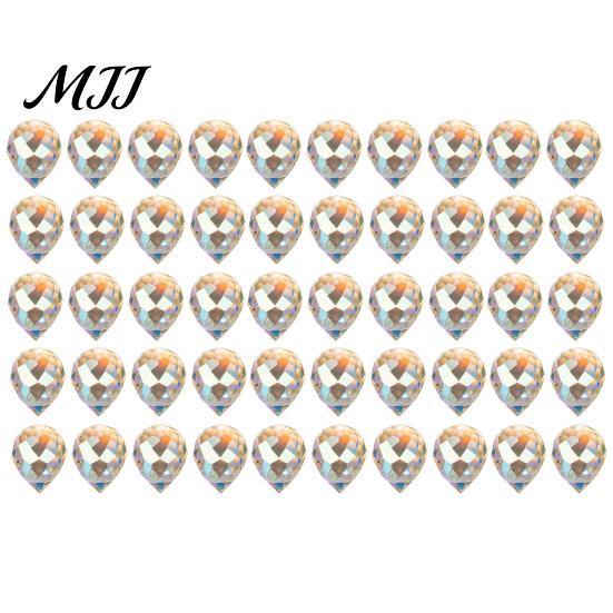 DIY Crafts Beads 50Pcs 10x8mm Faceted Teardrop Glass Beads, Top Drilled Water Drop Transparent Loose for Jewelry Bracelet Necklace Beaded