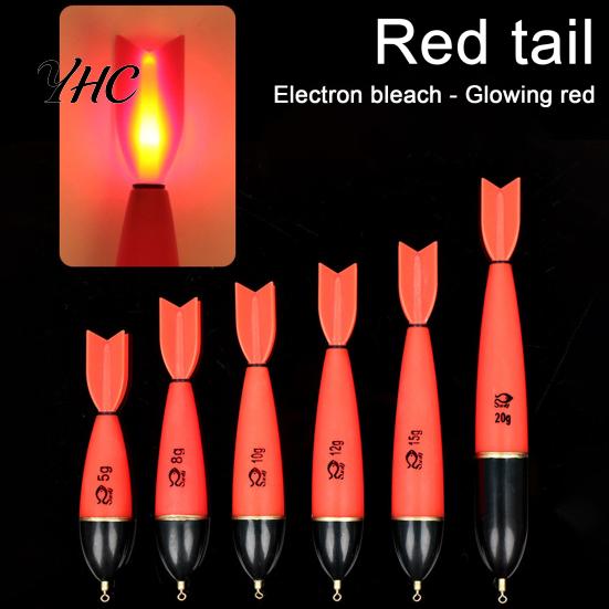 Luminous Fishing Float LED Rocket High Sensitivity Visibility Electric Outdoor Long Casting Slip Bobber Saltwater Freshwater Accessories ABS Fish