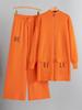 Women's Autumn Chic Knit Cardigan & Wide-Leg Pants Two-Piece Set
