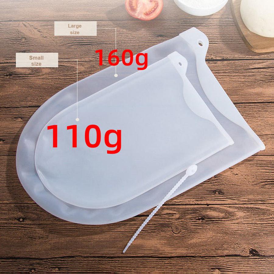 Kitchen Silicone Dough Bag with Clip, Thick Non-Stick Kneading Bag for Home Baking and Proofing, Large Size Dough Bag