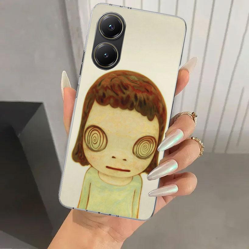 Y-Yoshitomo Nara Phone Case for Xiaomi Poco X5 X6 X7 Pro F7 Ultra M7 Redmi 15 15C 13 13C 12 12C 10 10A 10C 9 9A 9C 9T Shell Poco
