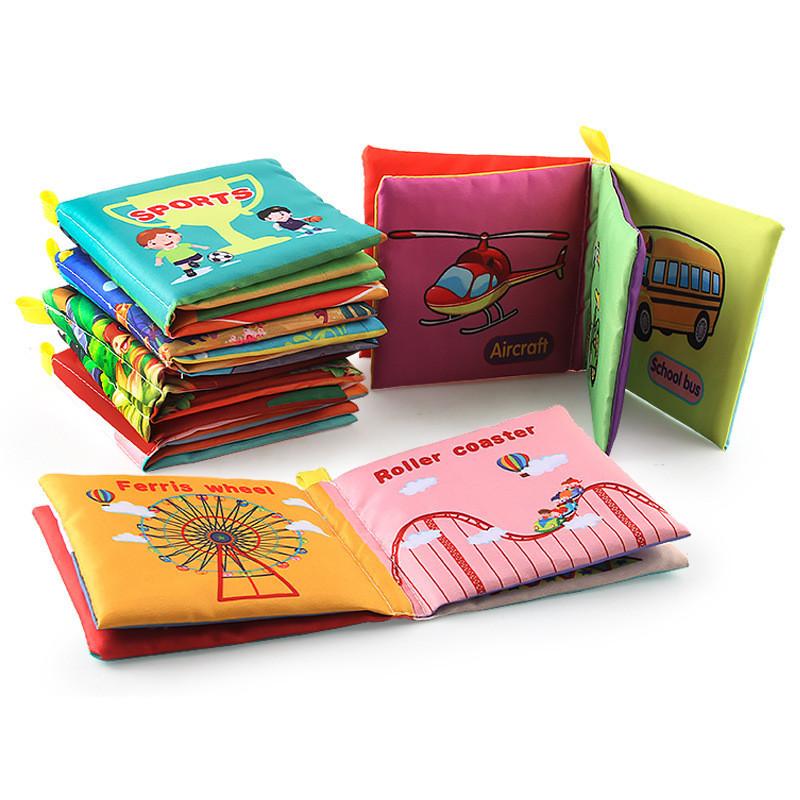 Soft Stereoscopic Infant Cloth Books Early Education Toy English Book Palm