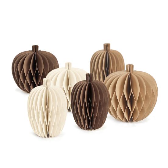 Dýňová voštinová dekorace 3D papírová dýně voštinová dekorace podzimní stolní ozdoba pro Halloween podzimní sklizeň Díkůvzdání domácí dekorace