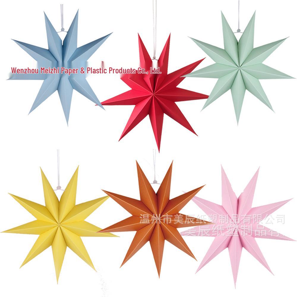 In-Stock Origami Nine-Pointed Star: Christmas, Birthday, and Window Decoration Star Lights