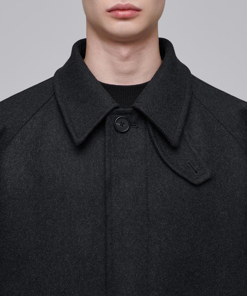 Musinsa Standard Mtr Oversized Balmacaan Coat [Charcoal Grey]