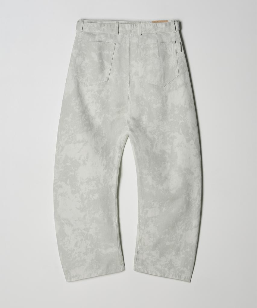 DTHIRTYONE Belted Wide-Curve Denim Pants (Marble Gray)
