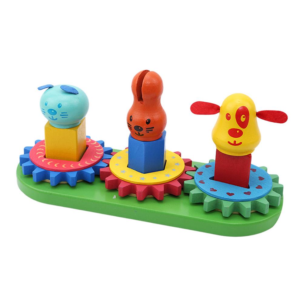 Gear Toys For Children Baby Cute Animal 3D Blocks Early Learning Education Toys Gifts Classic Toys