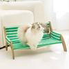 Damp-proof Cat Stripe Recliner Breathable Dog Bed Simple Pet Sofa  for Home