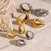 6PCS Minimalist Huggie Hoop Earrings for Women Gold Color Tiny Round Circle Punk Unisex Rock Earring