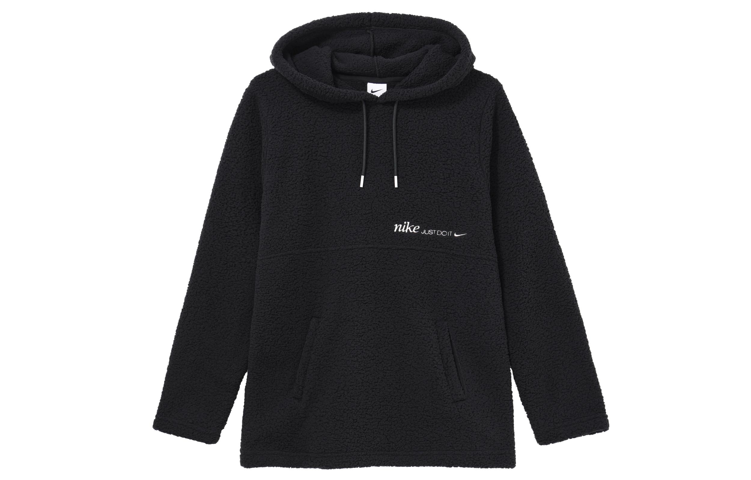 Nike Therma-FIT Women ss Logo Letter Print Hooded Pullover Sweatshirt Black DQ6237-010 S