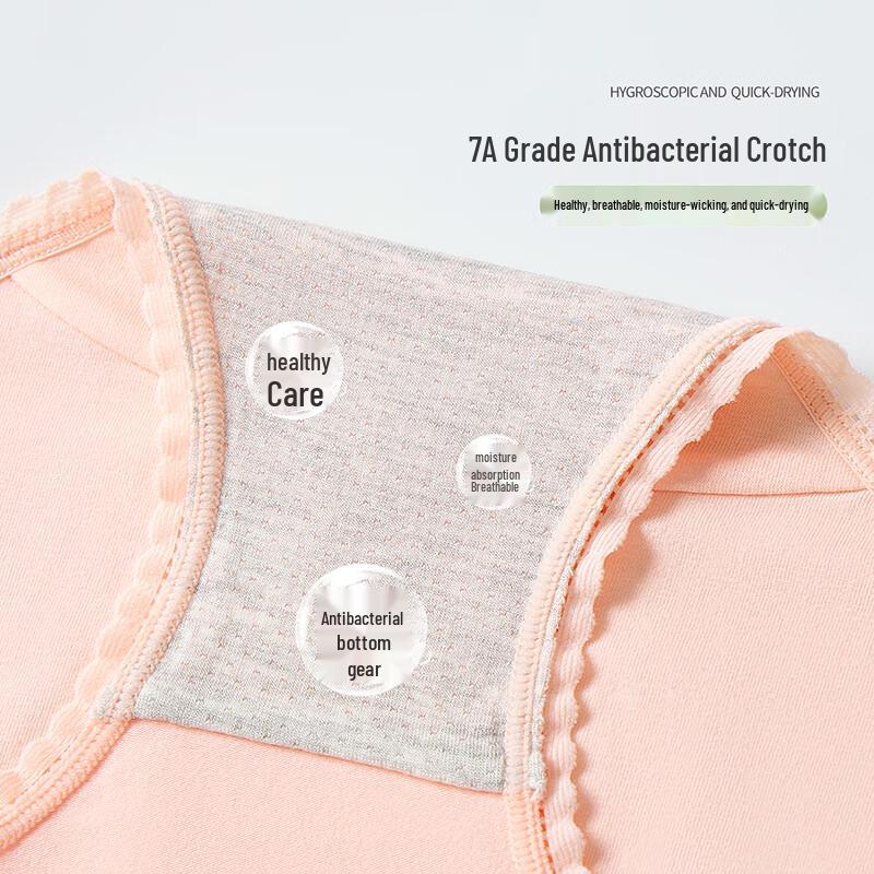 Regal Lady Women's Mid-Waist Antibacterial Underwear 4-Pack